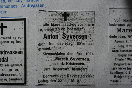 Anton Syversens Obituary